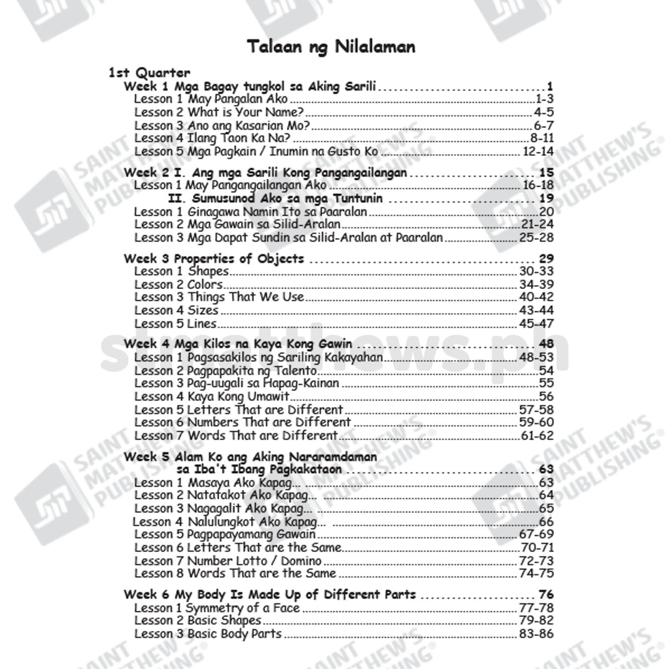 BUHAY Kindergarten Most Essential Learning Competencies (First and Second Quarter) - Image 2